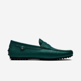 Leather Driving Shoes Dark Green