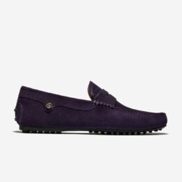 Brushed Driving Shoes Dark Purple