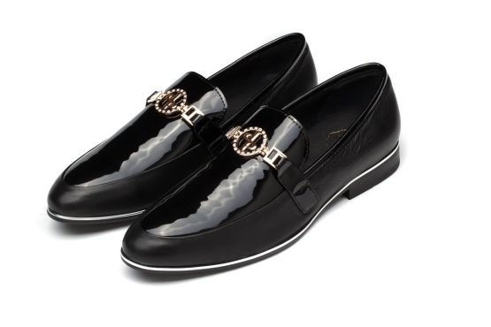 black buckle dress shoes